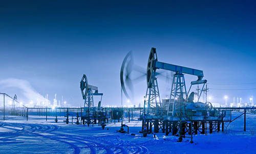 winter night panoramic oil pumpjack the newport group